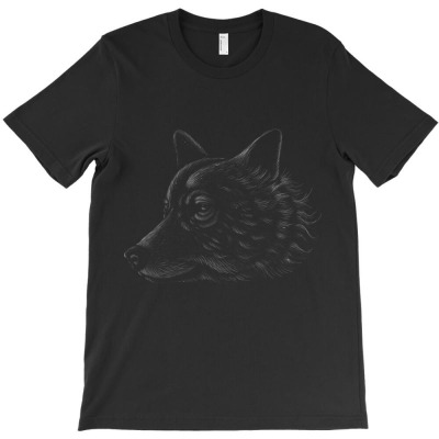 Wolf Hand Drawn Illustration T-shirt Designed By Kuo