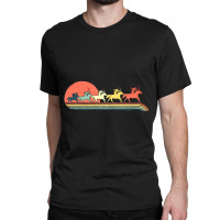 Archery Horse 'riding Retro Vintage Sunset Rainbow Color Classic T-shirt | Artistshot