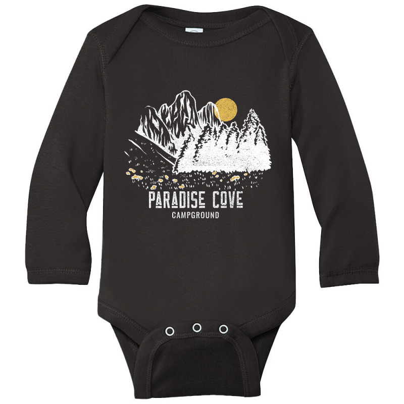 Paradise Cove Campground Shirt Long Sleeve Baby Bodysuit | Artistshot