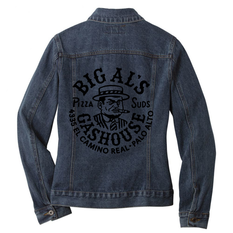 Big Al's Gashouse Ladies Denim Jacket by venbytumny | Artistshot