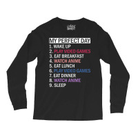 Limited Edition Anime Video Games & Food My Perfect Day Video Games Ga Long Sleeve Shirts | Artistshot