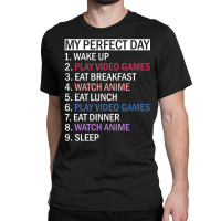 Limited Edition Anime Video Games & Food My Perfect Day Video Games Ga Classic T-shirt | Artistshot