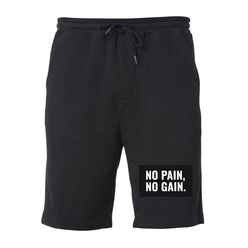 No Pain No Gain Fleece Short by mrbigzeroht | Artistshot