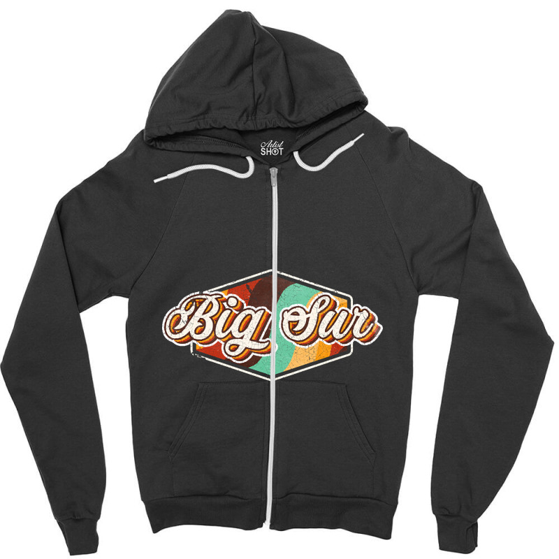 Big Sur City Zipper Hoodie by brushdatum98 | Artistshot