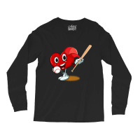 Trending Heart Playing Baseball Valentines Day Sports Boys Long Sleeve Shirts | Artistshot