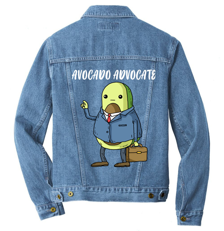 Avocado Advocate Funny Lawyer Gift Men Denim Jacket | Artistshot