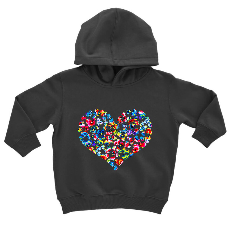 Hot Trend Exotic Colorful Flowers Hearts Valentines Day Toddler Hoodie by Ricarda Petrie | Artistshot