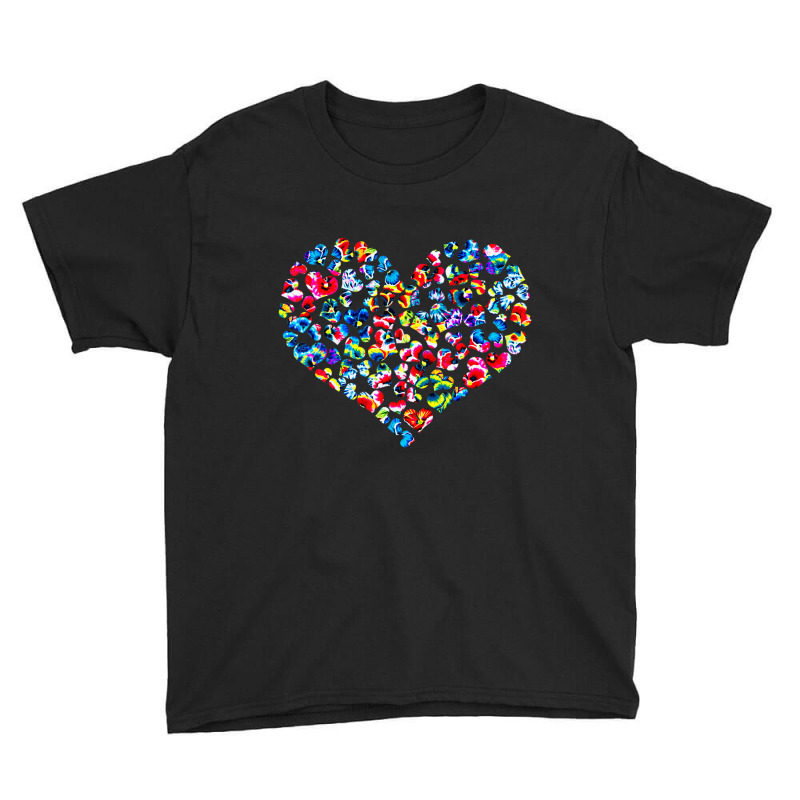 Hot Trend Exotic Colorful Flowers Hearts Valentines Day Youth Tee by Ricarda Petrie | Artistshot