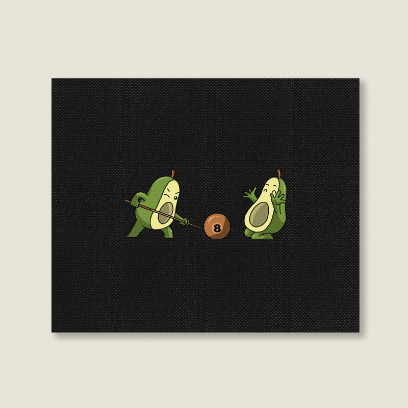 Avocado Billiard Funny Billiards Gift Landscape Canvas Print | Artistshot