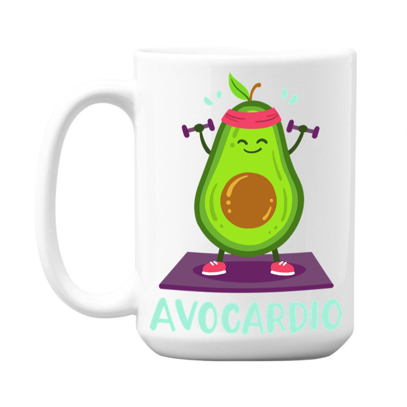 Avocado Cardio Workout Kawaii 15 Oz Coffee Mug | Artistshot