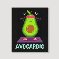 Avocado Cardio Workout Kawaii Portrait Canvas Print | Artistshot