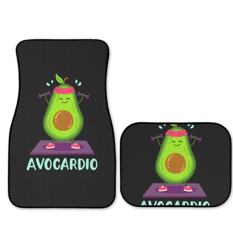 Avocado Cardio Workout Kawaii Full Set Car Mats | Artistshot