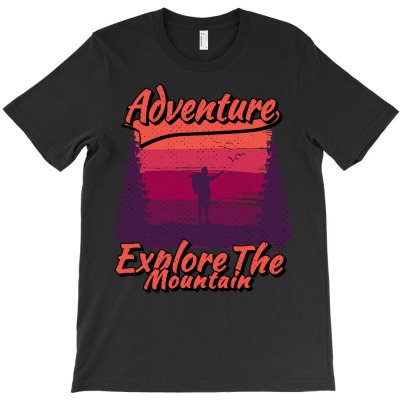 Adventure Explore Mountain Retro Vintage Style T-shirt Designed By Kuo