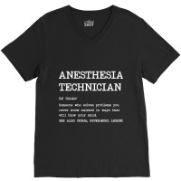 Anesthesia Technician - Definition Design V-neck Tee | Artistshot