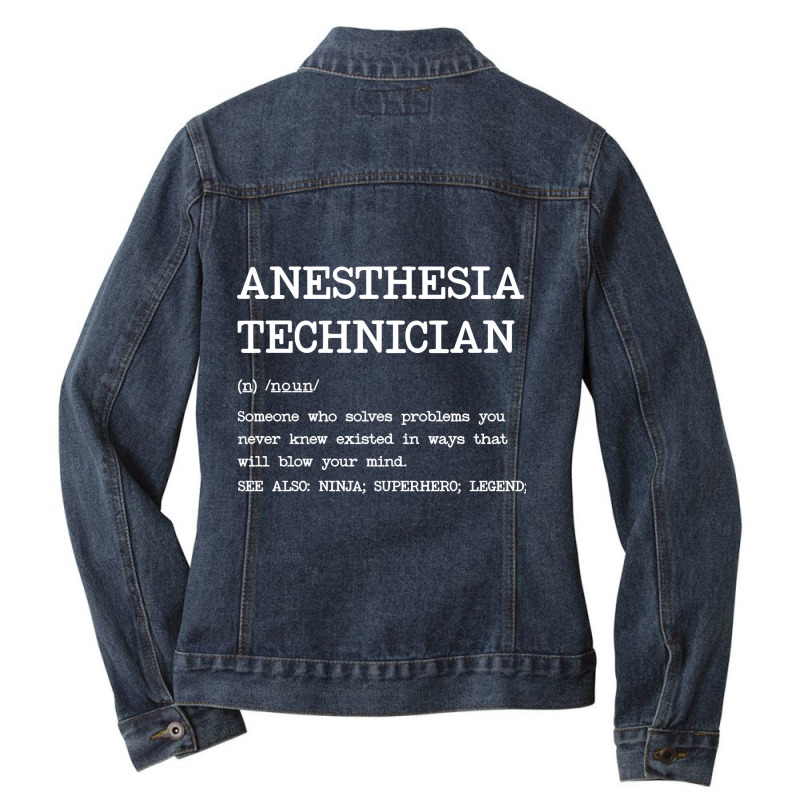 Anesthesia Technician - Definition Design Ladies Denim Jacket | Artistshot