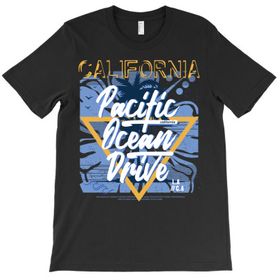 California Beach Pacific Ocean Drive T-shirt Designed By Kuo