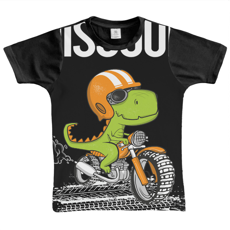 Biking Dinosaur Missouri Graphic Youth T-shirt | Artistshot