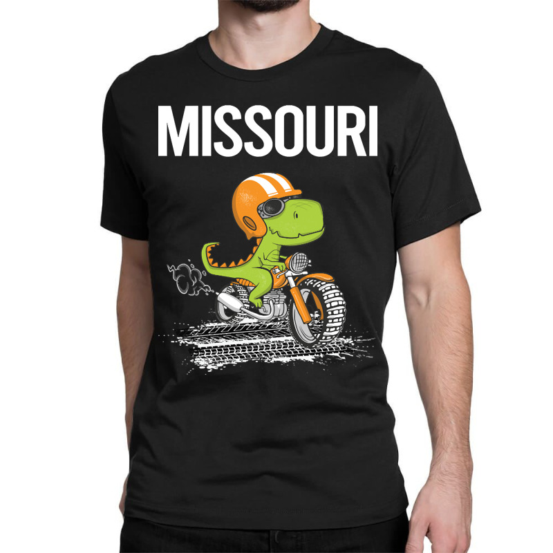 Biking Dinosaur Missouri Classic T-shirt | Artistshot