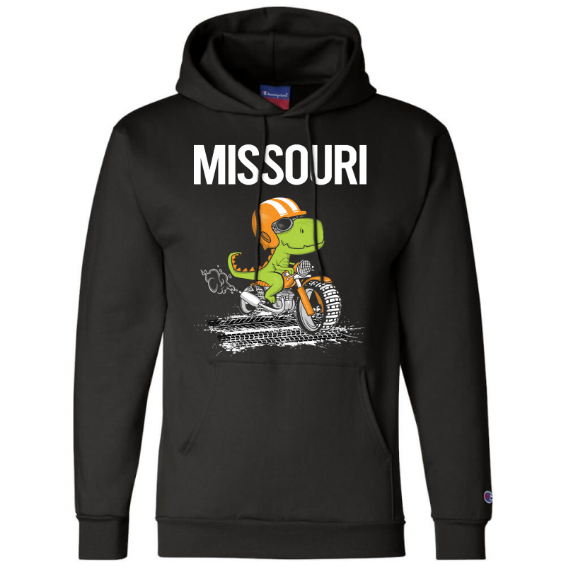 Biking Dinosaur Missouri Champion Hoodie | Artistshot