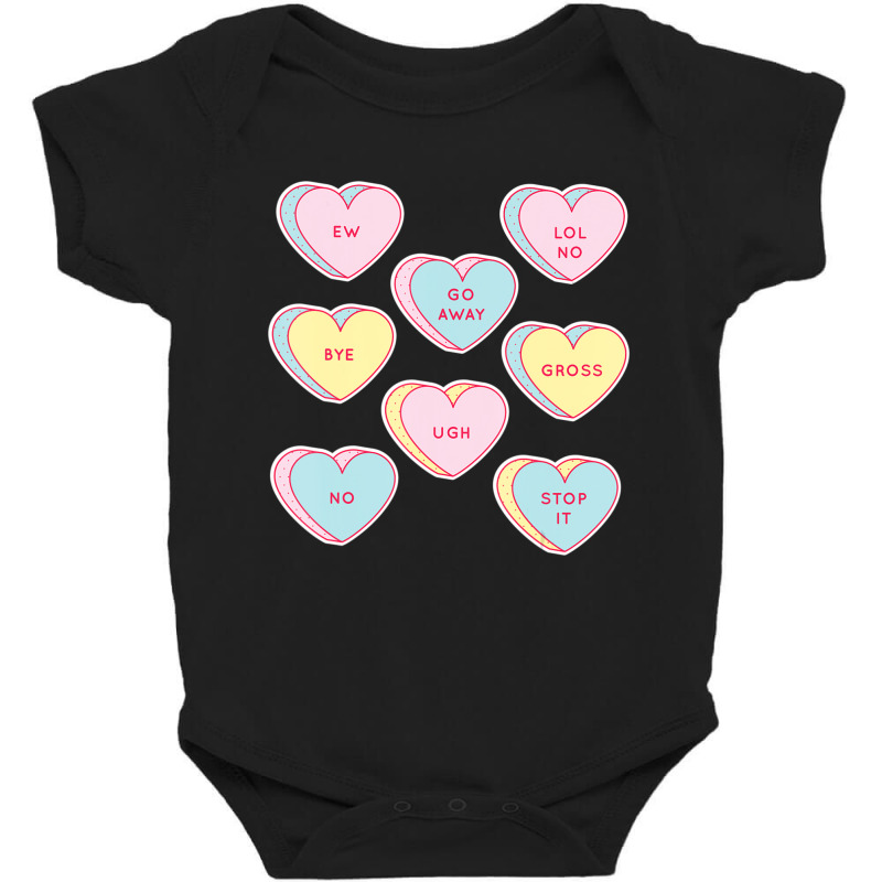 Hot Trend Anti Valentines Day Sassy Heart Candy Single Joke Baby Bodysuit by Bostic Walling | Artistshot