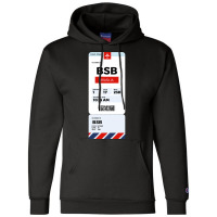 Brasilia Boarding Pass Champion Hoodie | Artistshot