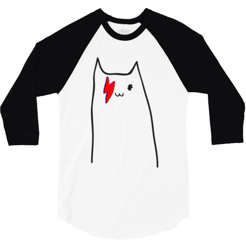 Bowie Cat 3/4 Sleeve Shirt by PENNYMALONE | Artistshot