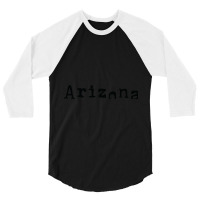 Arizona Black Typewriter 3/4 Sleeve Shirt | Artistshot