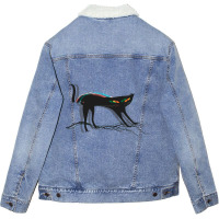 Cat Lightning 3d  Halloween Cat Meme Unisex Sherpa-lined Denim Jacket | Artistshot