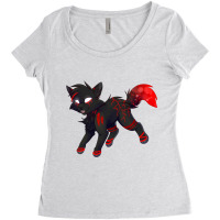 Cat Lightning Black And Red Women's Triblend Scoop T-shirt | Artistshot