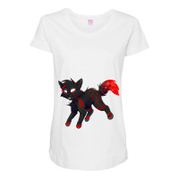 Cat Lightning Black And Red Maternity Scoop Neck T-shirt | Artistshot