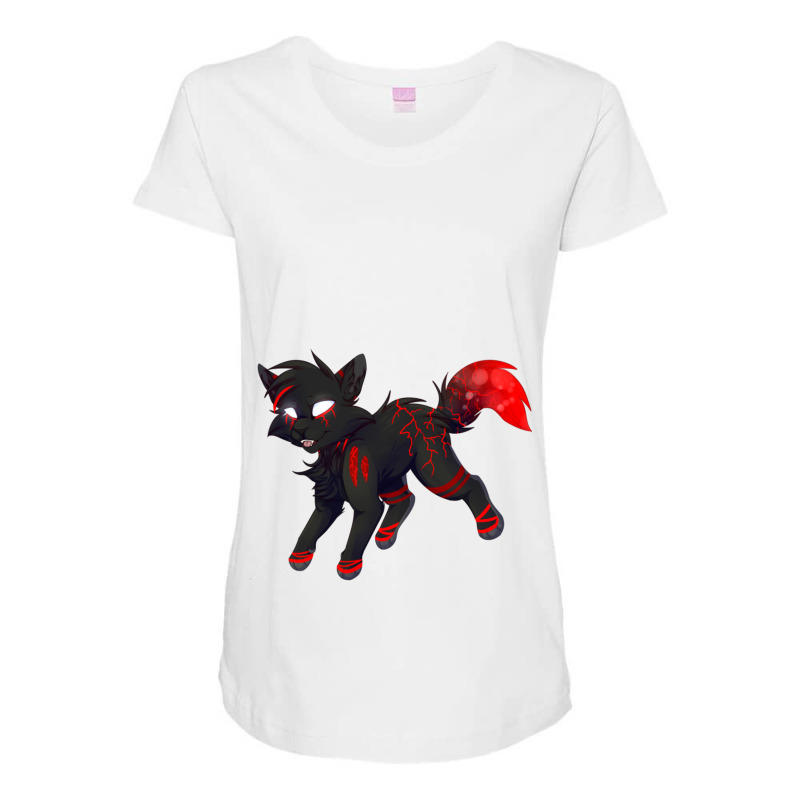 Cat Lightning Black And Red Maternity Scoop Neck T-shirt by PENNYMALONE | Artistshot