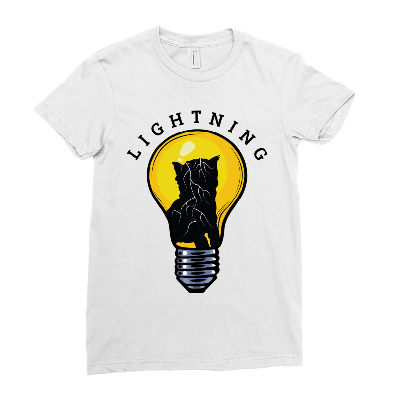 Cat Lightning Lightning Cat Ladies Fitted T-Shirt by PENNYMALONE | Artistshot