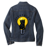 Cat Lightning Lightning Cat Ladies Denim Jacket | Artistshot