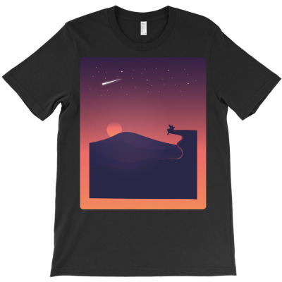 Sun Sets In Shades Of Orange And Black T-shirt Designed By Kuo