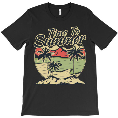 Time Summer Beach T-shirt Designed By Kuo
