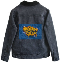 Internal Calm Graffiti Unisex Sherpa-lined Denim Jacket | Artistshot