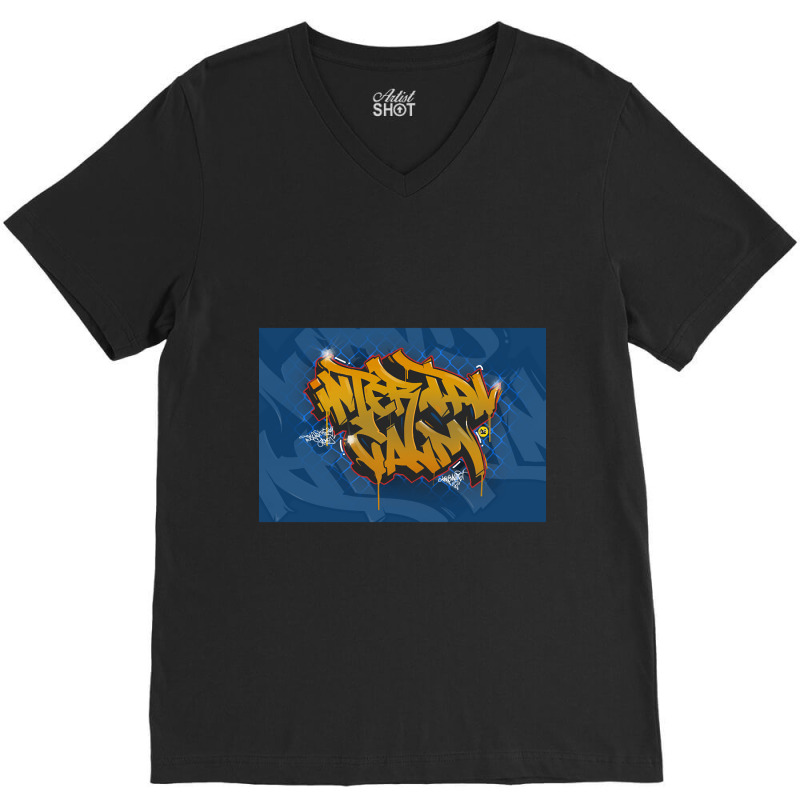 Internal Calm Graffiti V-Neck Tee by geishascessation326 | Artistshot