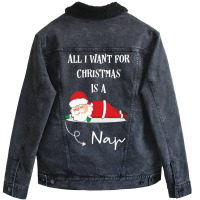 All I Want For Christmas Is A Nap Unisex Sherpa-lined Denim Jacket | Artistshot