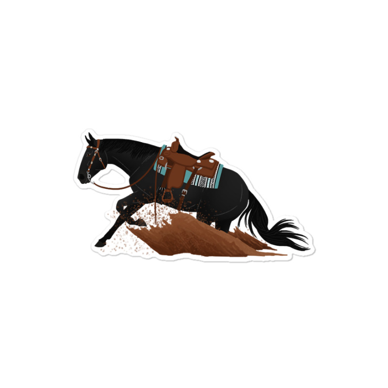 Black Reining Horse - Equine Rampaige Sticker | Artistshot