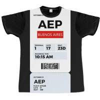 Buenos Aires Boarding Pass Graphic T-shirt | Artistshot