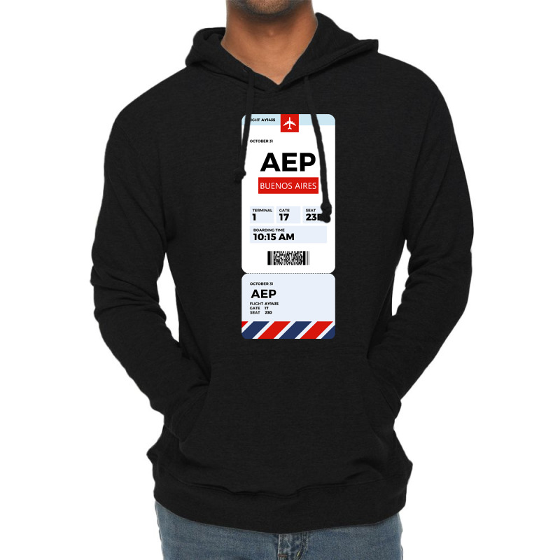 Buenos Aires Boarding Pass Lightweight Hoodie | Artistshot