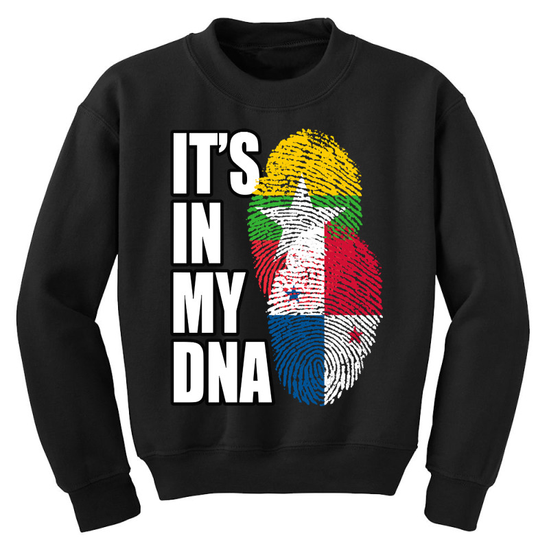 Burmese And Panamanian Mix Heritage Dna Flag Youth Sweatshirt by BrianneRemers65 | Artistshot