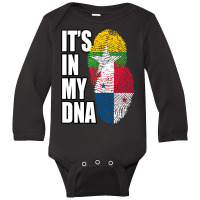 Burmese And Panamanian Mix Heritage Dna Flag Long Sleeve Baby Bodysuit | Artistshot