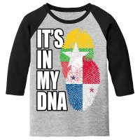 Burmese And Panamanian Mix Heritage Dna Flag Youth 3/4 Sleeve | Artistshot