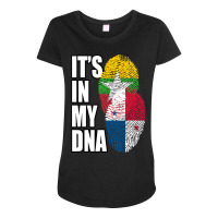 Burmese And Panamanian Mix Heritage Dna Flag Maternity Scoop Neck T-shirt | Artistshot