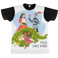 Felic Sant Jordi Graphic T-shirt | Artistshot