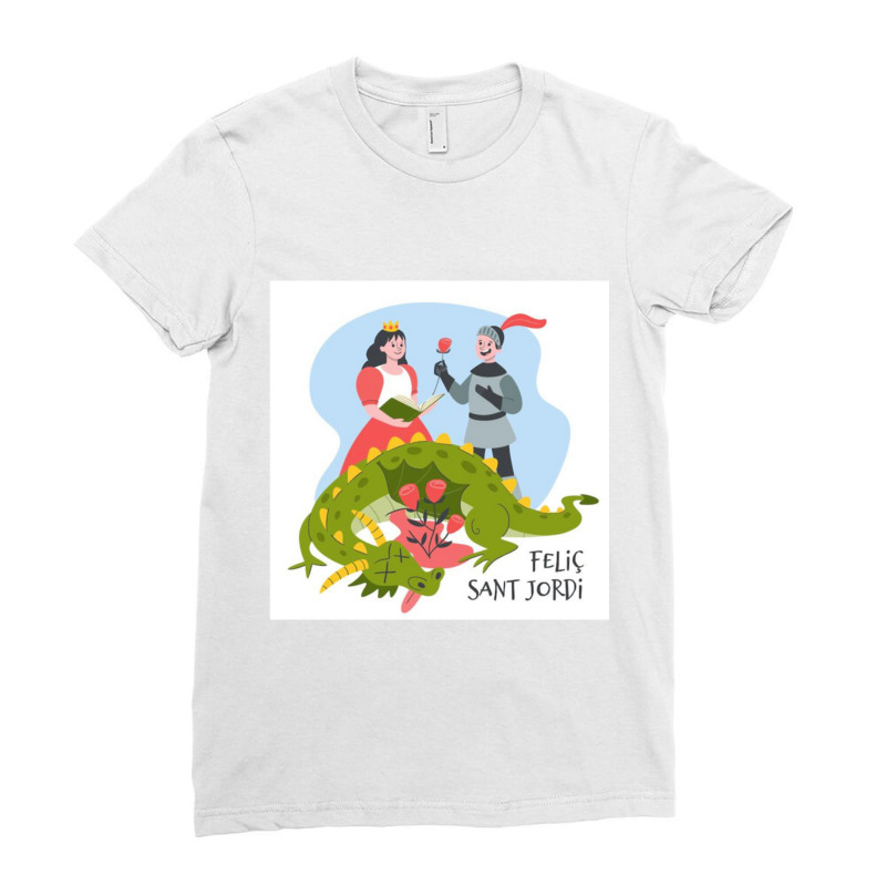 Felic Sant Jordi Ladies Fitted T-Shirt by RONALDPOYNTER | Artistshot