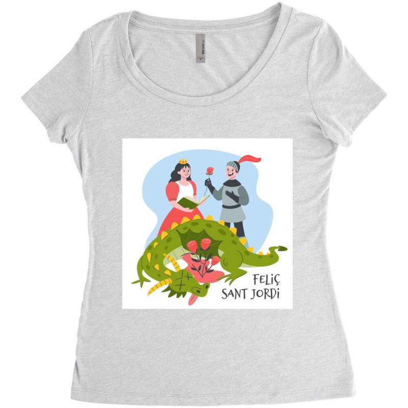 Felic Sant Jordi Women's Triblend Scoop T-shirt by RONALDPOYNTER | Artistshot