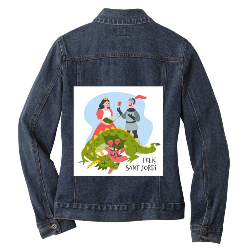 Felic Sant Jordi Ladies Denim Jacket by RONALDPOYNTER | Artistshot