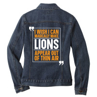 Lion Animal Wildlife - Lioness Big Cat Lion Ladies Denim Jacket | Artistshot